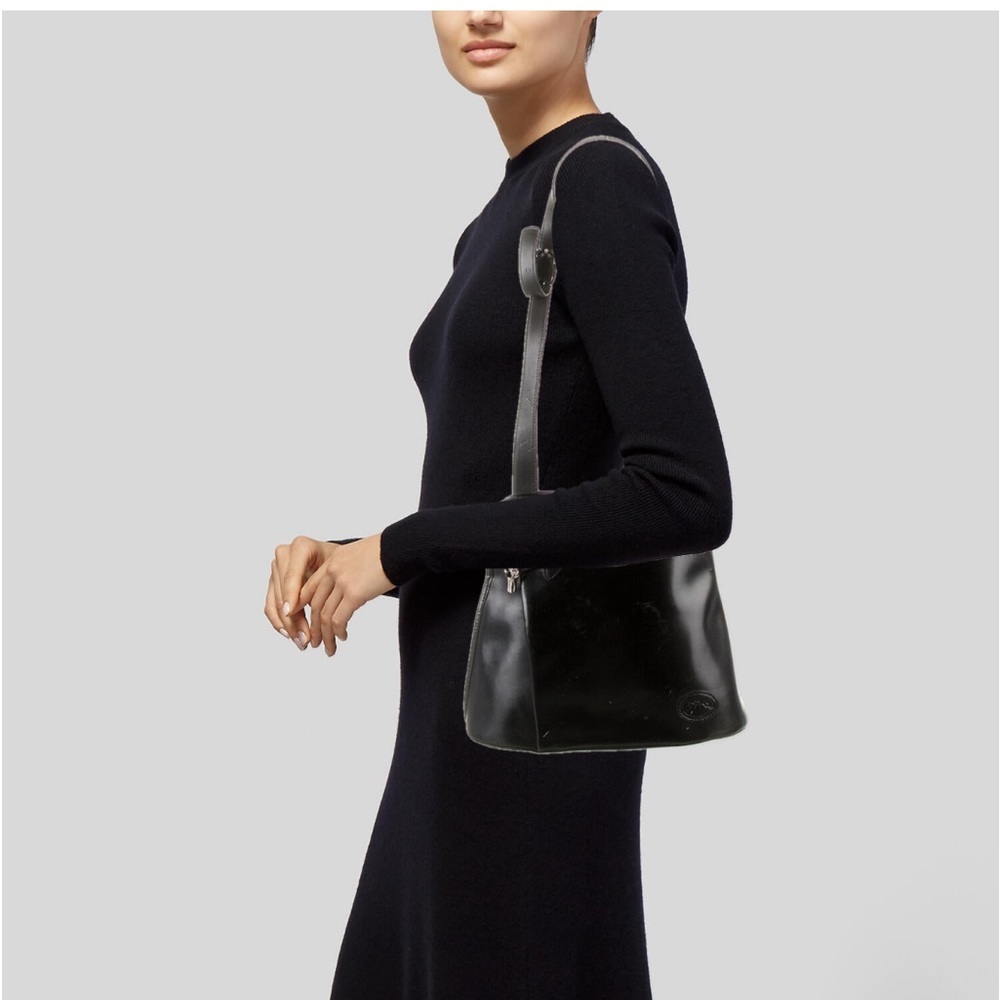 Black Leather Crossbody Bag by - Picture 2 of 12